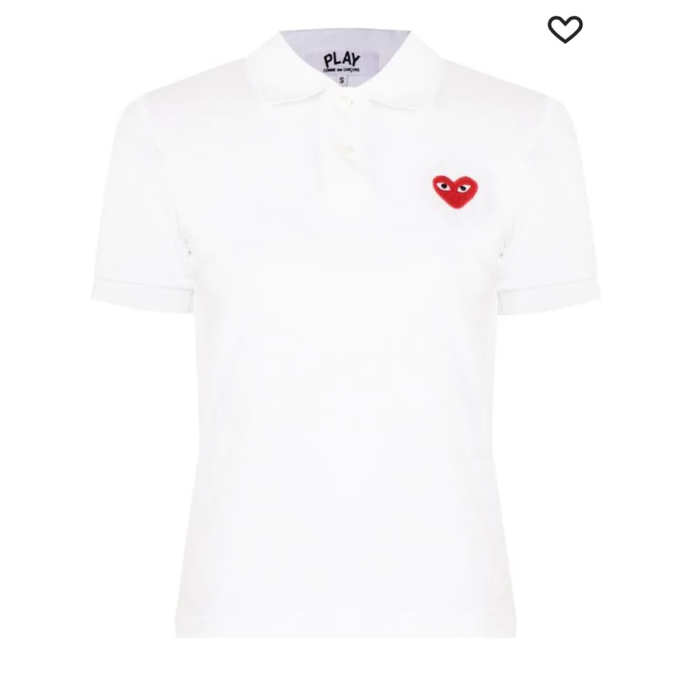 Comme des garçons play polo collared shirt